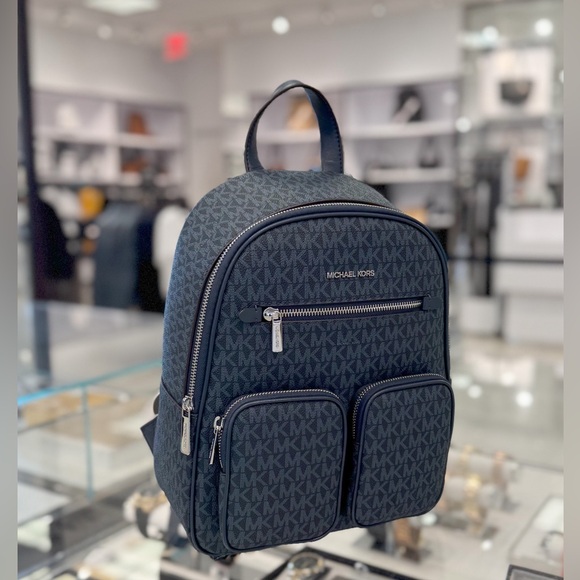 Michael Kors Jet Set Item Medium Backpack MK Admiral Multi - Picture 3 of 14